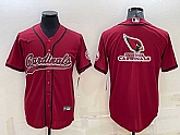 Men's Arizona Cardinals Red Team Big Logo With Patch Cool Base Stitched Baseball Jersey,baseball caps,new era cap wholesale,wholesale hats